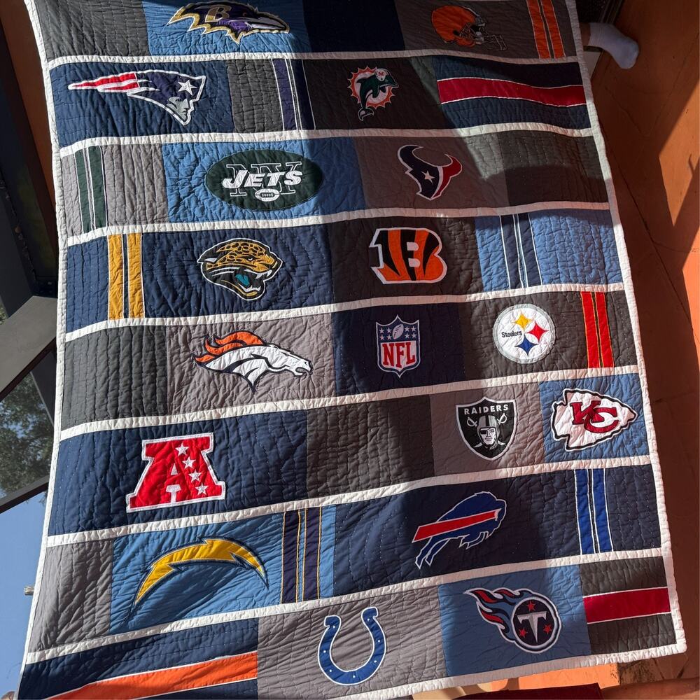 Pottery Barn Teen NFL Quilts Twin 68x86– AFC (Lightly Used) + NFC